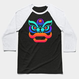 Trippy Psychedelic Chinese Dragon Baseball T-Shirt